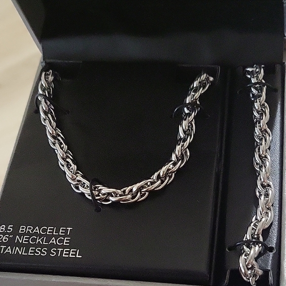 American Exchange Twisted Silver Jewelry Set